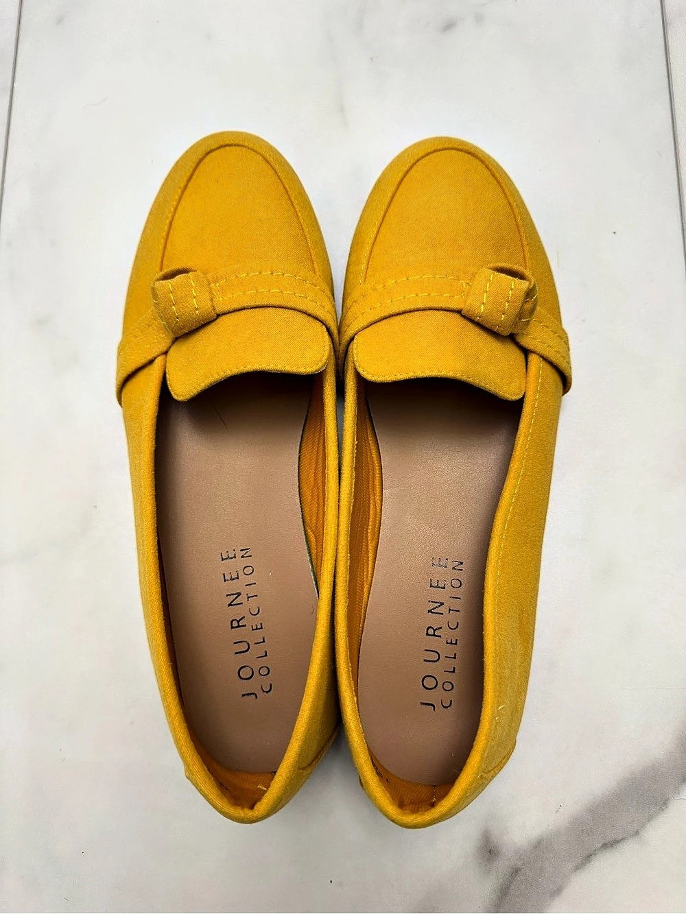 Journee Collection Marci Loafer Buckle Flats Yellow US 8.5